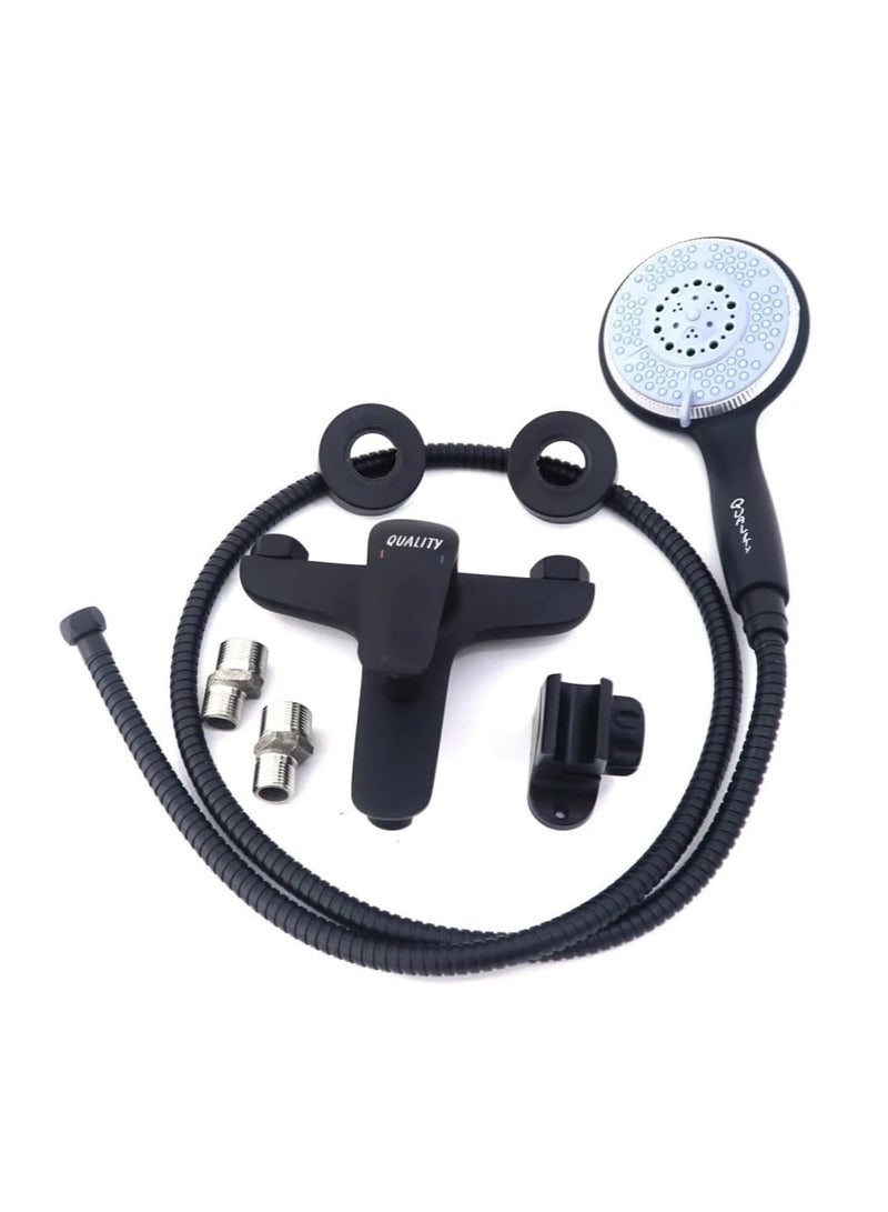 كوالتي خلاط دش حديث بلون أسود عميق مع تقنية تحكم ذكي لتعديل الضغط ودرجة الحرارة - Image 1