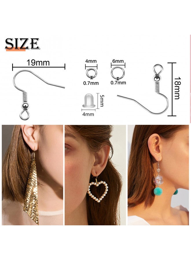 TOAOB THE ONE AND ONLY BABY TOAOB 150pcs 5 Colors Earring Hooks Kit Hypoallergenic Ear Wires and 1000pcs Jump Rings 200pcs Earring Backs for Earrings Making Jewelry Making Findings - Image 1
