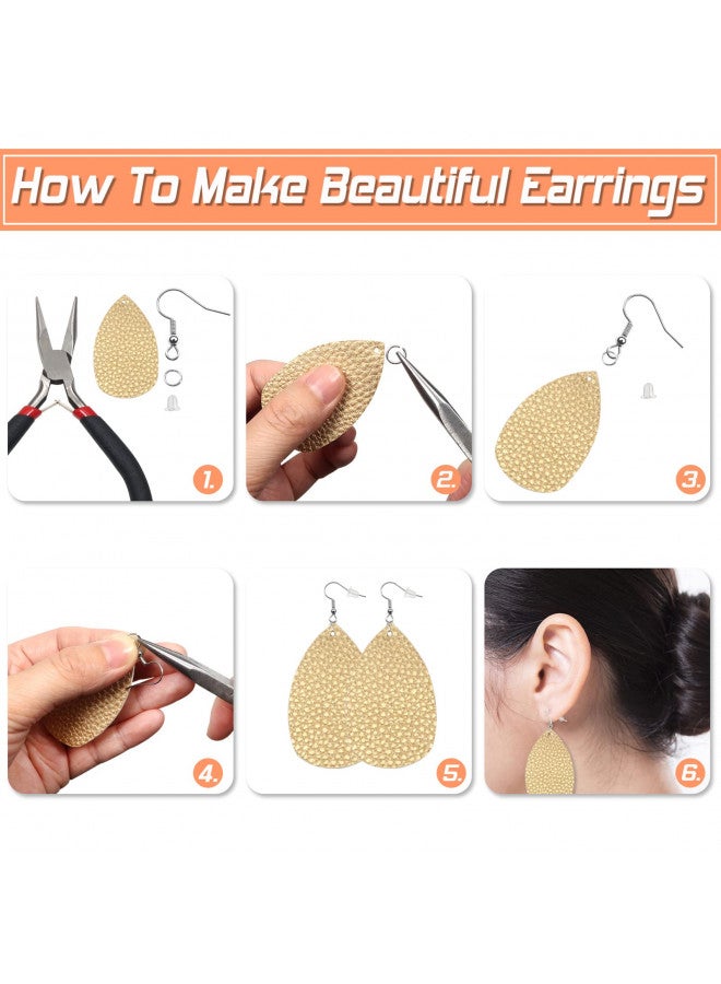 TOAOB THE ONE AND ONLY BABY TOAOB 150pcs 5 Colors Earring Hooks Kit Hypoallergenic Ear Wires and 1000pcs Jump Rings 200pcs Earring Backs for Earrings Making Jewelry Making Findings - Image 3