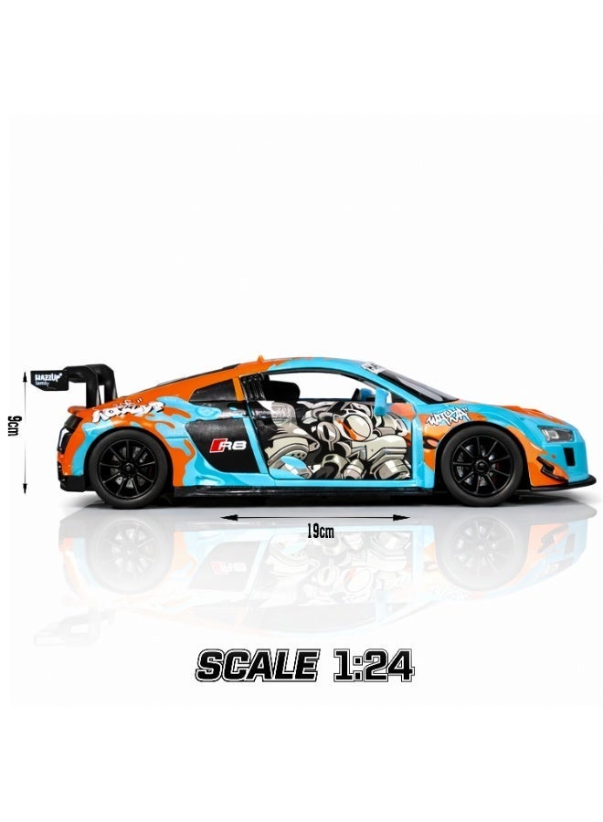 Audi R8 LMS Die-Cast Model Car 1:24 Scale - Metal Toy Car with Opening Doors, Pull Back Action, Detailed Interior - Kids & Collectors Gift - Image 5