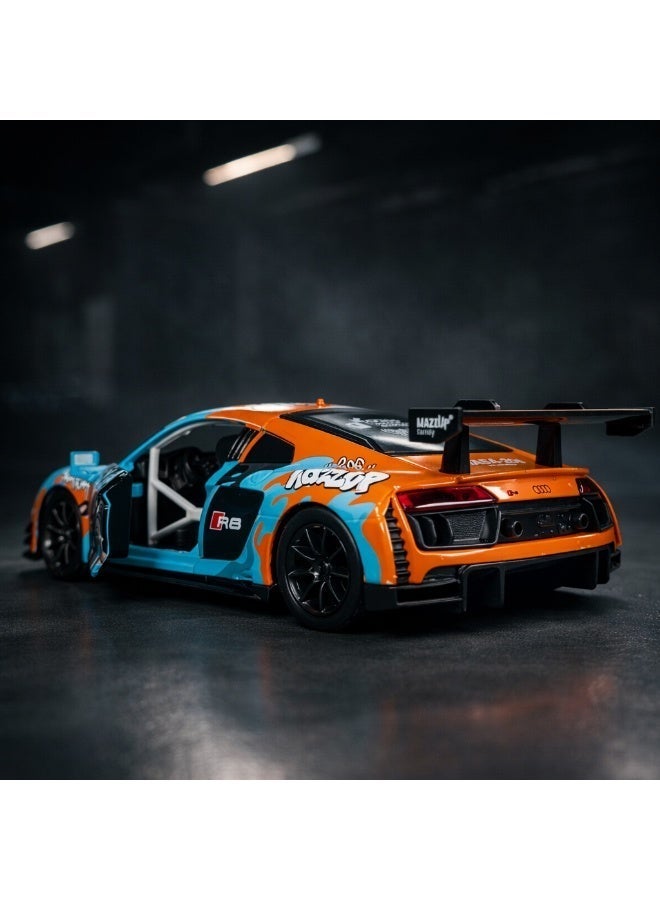 Audi R8 LMS Die-Cast Model Car 1:24 Scale - Metal Toy Car with Opening Doors, Pull Back Action, Detailed Interior - Kids & Collectors Gift - Image 2