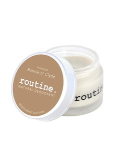 routine Routine Natural Deodorant Bonnie N' Clyde (Unscented) Deo Jar | 2 Fluid Oz. Natural Deodorant | Aluminum Free Natural Deodorant For Women & Men (Cream Jar Formula) 
