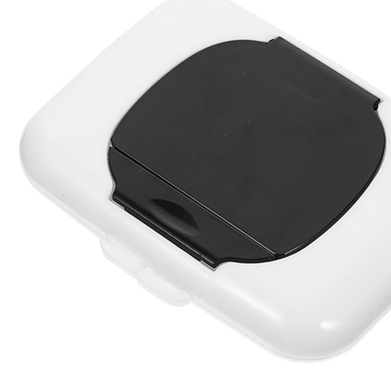 Reusable Portable Wipes Dispenser Box With Lid For Travel Outdoor Stroller 2 Pack Black - Image 4