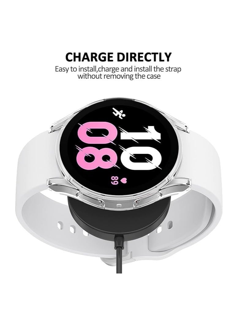 ELMO3EZZ Compatible with Samsung Galaxy Watch 5 44mm/ 40mm Screen Protector Case, Galaxy Watch 5 LTE 44mm/5 Pro 45mm Cover Soft TPU Plated Protective Case Scratch Resistant Protection (Clear) - Image 5