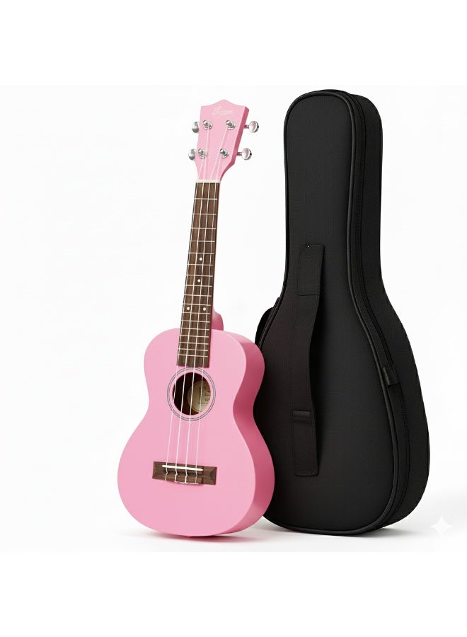 Megarya 21 Inch Concert Ukulele Pink| Beginner Kids Hawaii Acoustic Uke with Gig Bag - Image 1