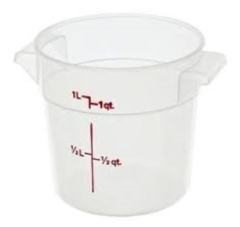 Cambro RFS1PP190 Round Storage Container 1 Qt 6 Pack