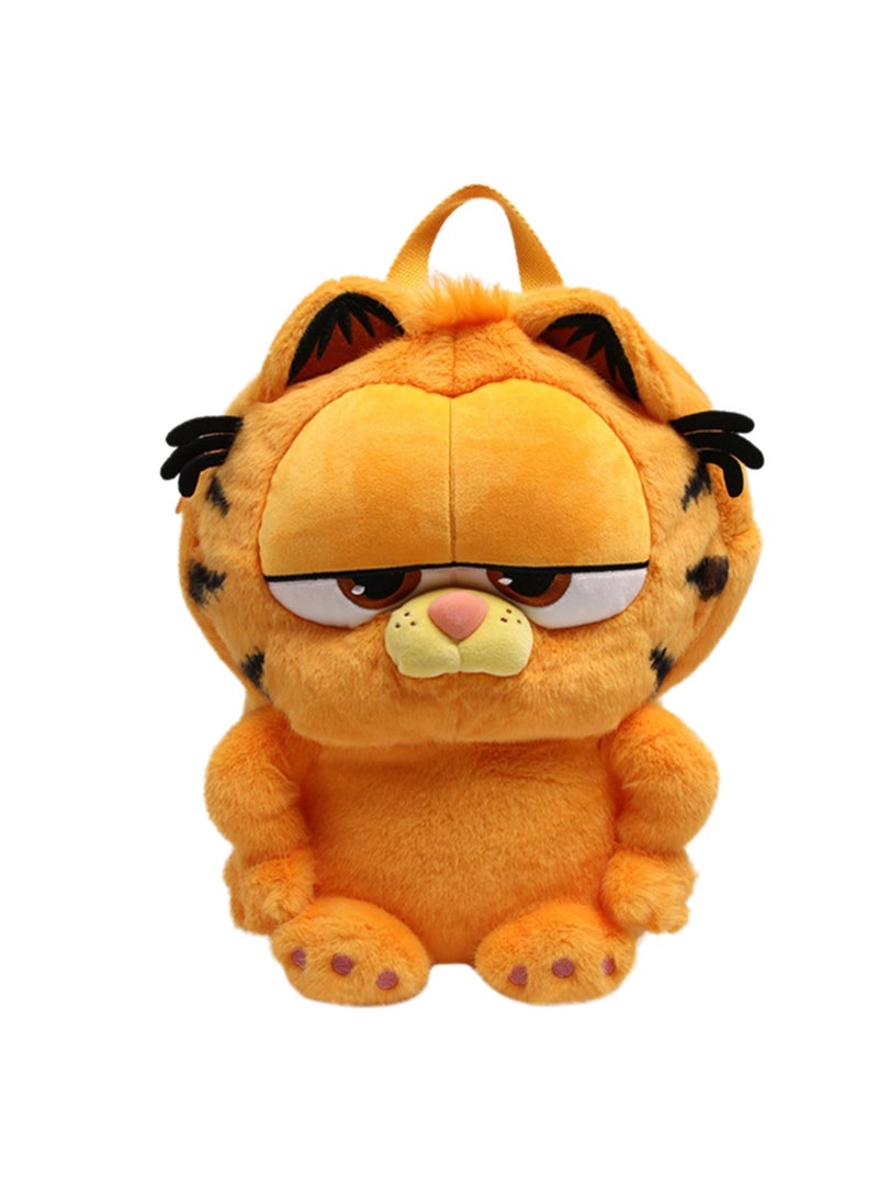35cm Orange Cat Backpack Plush Toy | Character Details | Soft And Cute | Cartoon Surrounding Dolls | Suitable As A Gift For Children  - Image 1
