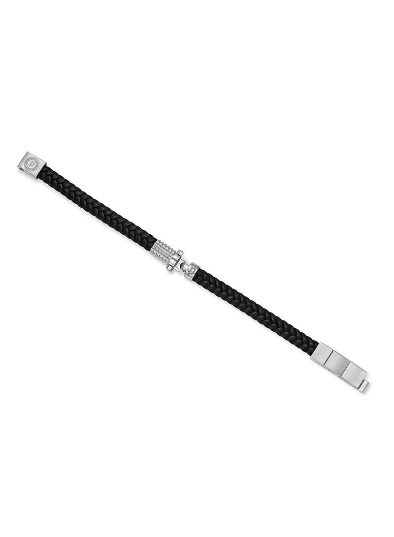 بوليس سوار جلد مضفر أسود للرجال - Image 3