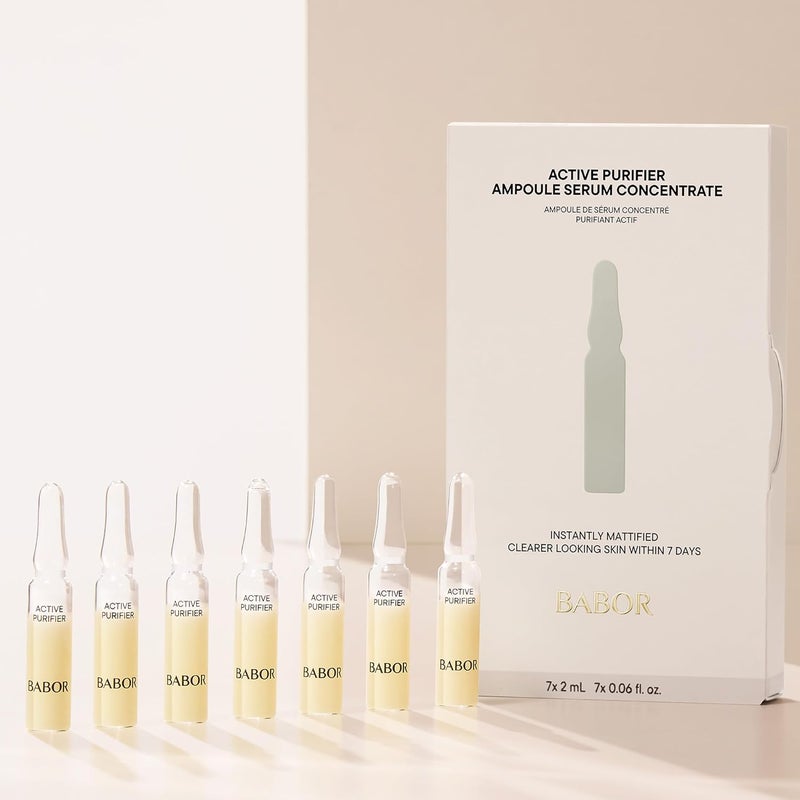 BABOR Active Purifier Ampoule Concentrates for Face with Tea Tree Oil Refine Purify Revitalize Dull and Dry Skin Clean Vegan Results in 7 Days - Image 4