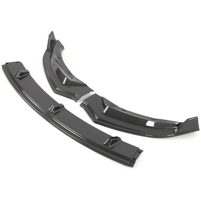 Torvex Bumper Lip, Front Spoiler Trim Compatible with Tesla 2017-2021, Carbon Fiber Style Lip, 3 Piece Bumper Protection Set - Image 3