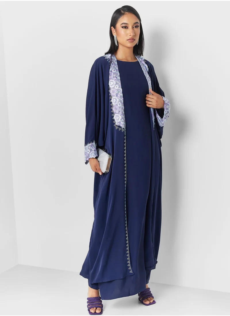 خزانة Embellished Detail Abaya With Inner