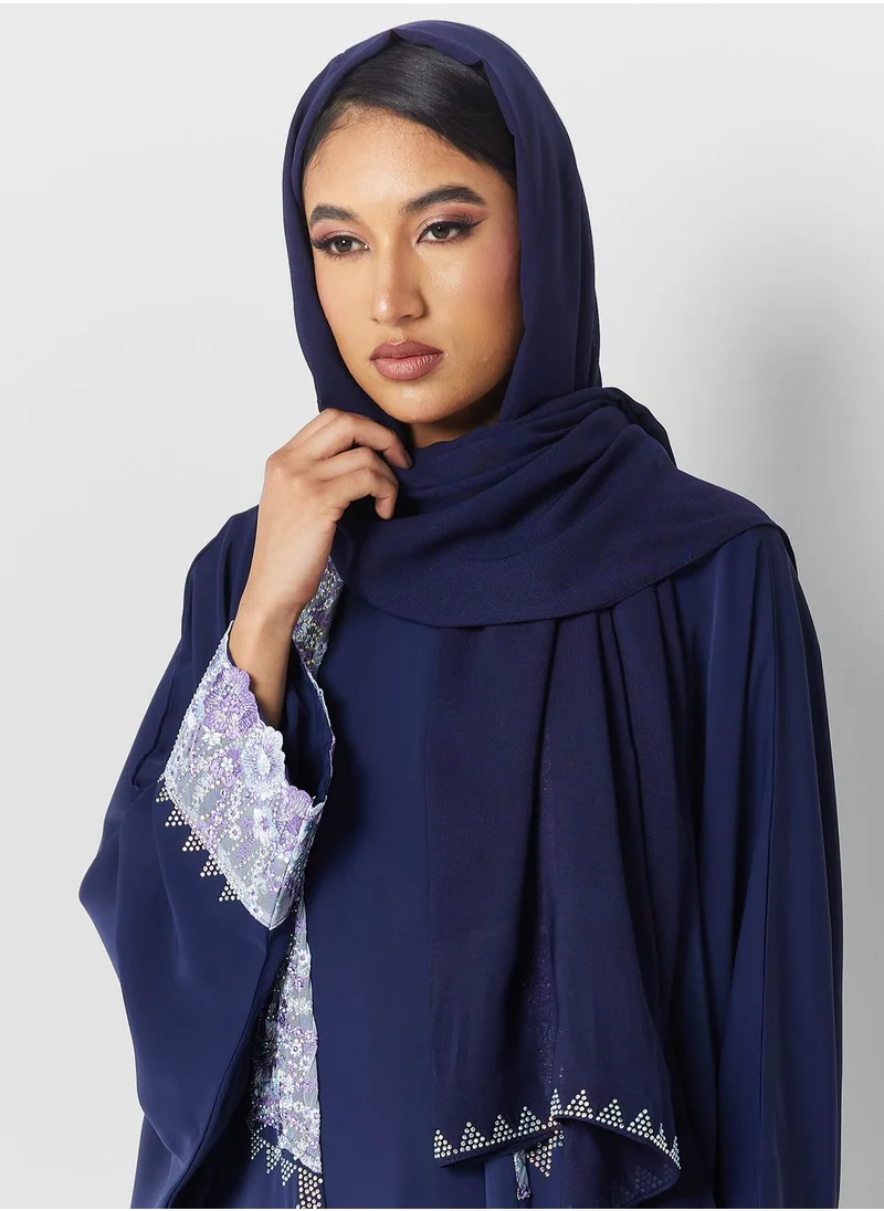 Khizana Embellished Detail Abaya With Inner