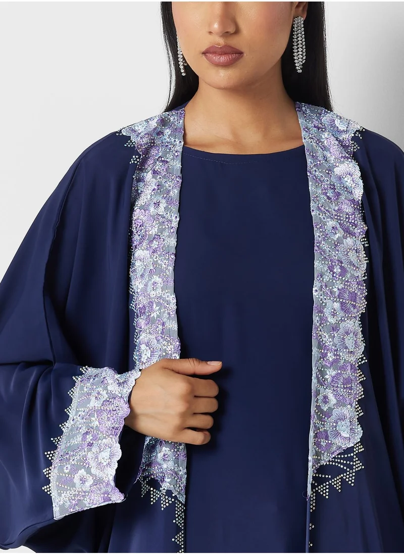 Khizana Embellished Detail Abaya With Inner