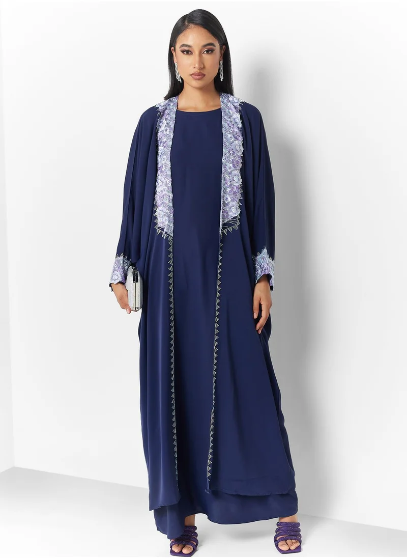 Khizana Embellished Detail Abaya With Inner