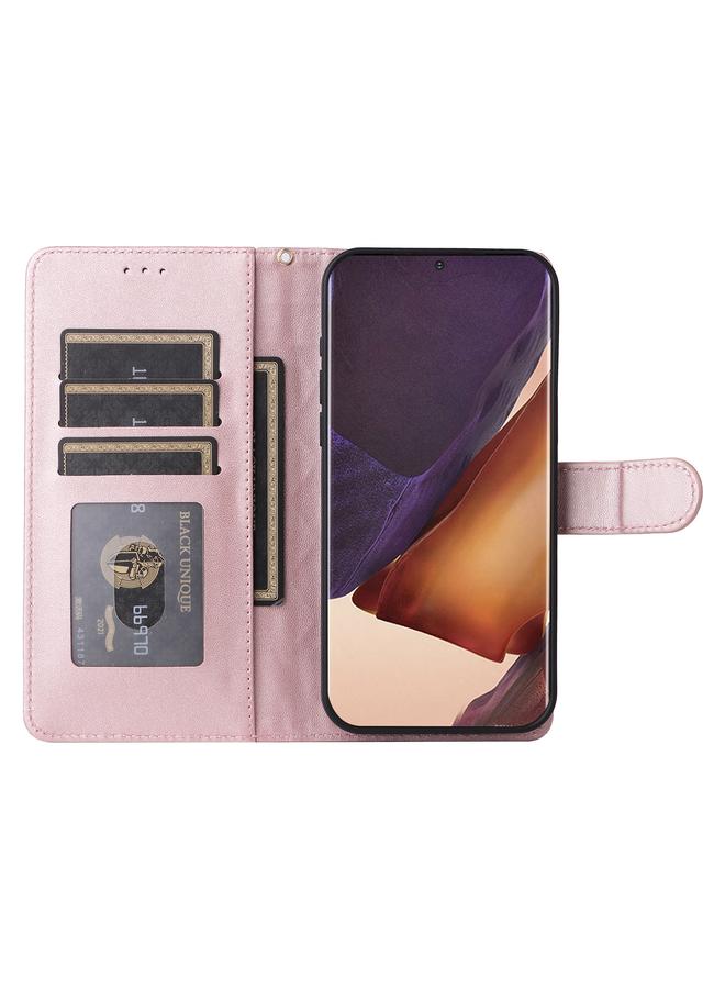 S-TOP Case For Samsung Galaxy Note20 Ultra Diamond Lattice Leather Flip Phone Case - Image 4