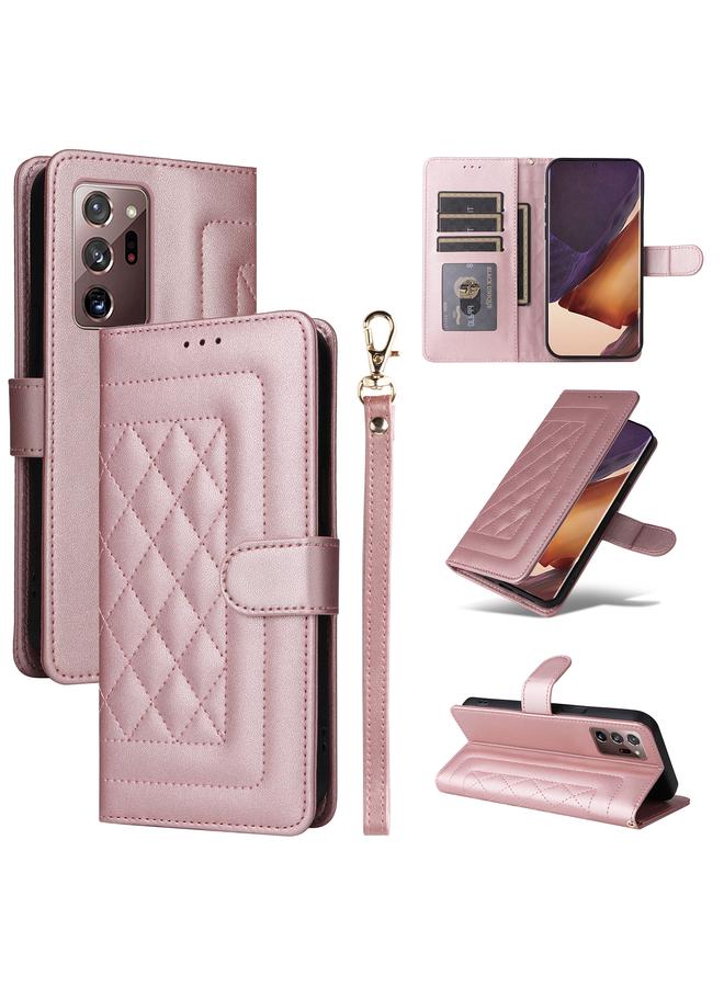 S-TOP Case For Samsung Galaxy Note20 Ultra Diamond Lattice Leather Flip Phone Case - Image 1