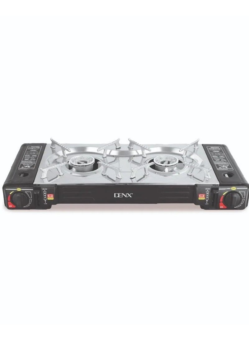 Denx DX2802 Portable Dual Gas Stove – 2200W × 2 Power for Cooking Anywhere - Image 4