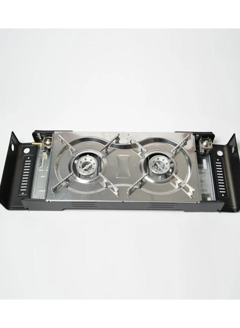 Denx DX2802 Portable Dual Gas Stove – 2200W × 2 Power for Cooking Anywhere - Image 2