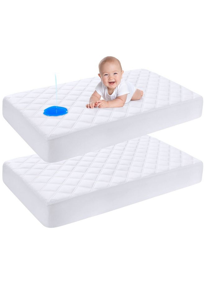 Yoofoss Waterproof Crib Mattress Protector 2 Pack, Quilted Crib Mattress Pad Cover Ultra Soft and Breathable, Machine Washable Toddler Mattress Protector for Standard Baby Crib Size 52''x28'' - pzsku/ZA9AB57444785C4C7D8B4Z/45/_/1737030767/2d8b680f-e9c0-4afe-9fca-bb7fd74d6dc7