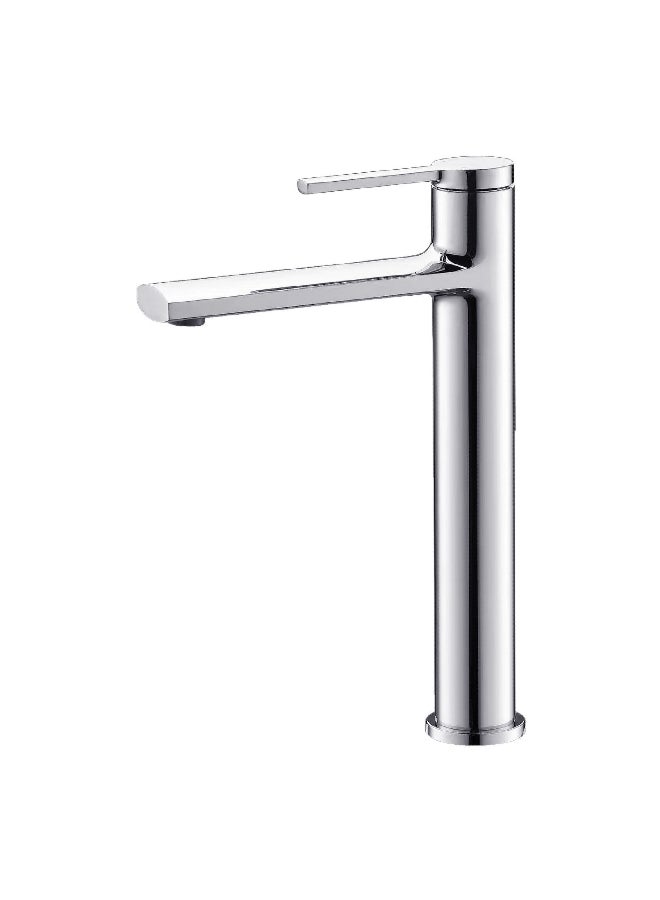 Aqua Drop Elegant and Modern Design Hot and Cold Basin Mixer Faucet Chrome 11 x 5 x 5 Inch JS-622601 - Image 1