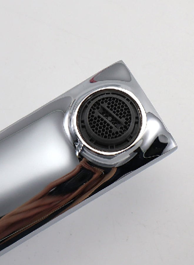 Aqua Drop Elegant and Modern Design Hot and Cold Basin Mixer Faucet Chrome 11 x 5 x 5 Inch JS-622601 - Image 3