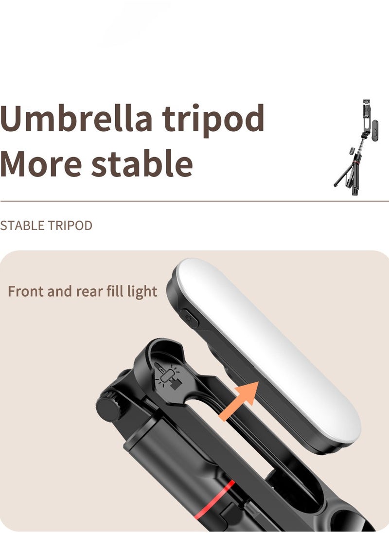 Generic - Removable fill light stable selfie stick tripod (1110mm) - Image 1
