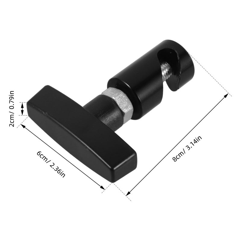 Vehicle Trunk Tailgate Hood Prop Rod Lift Support Clamp Bracket Black - Image 3