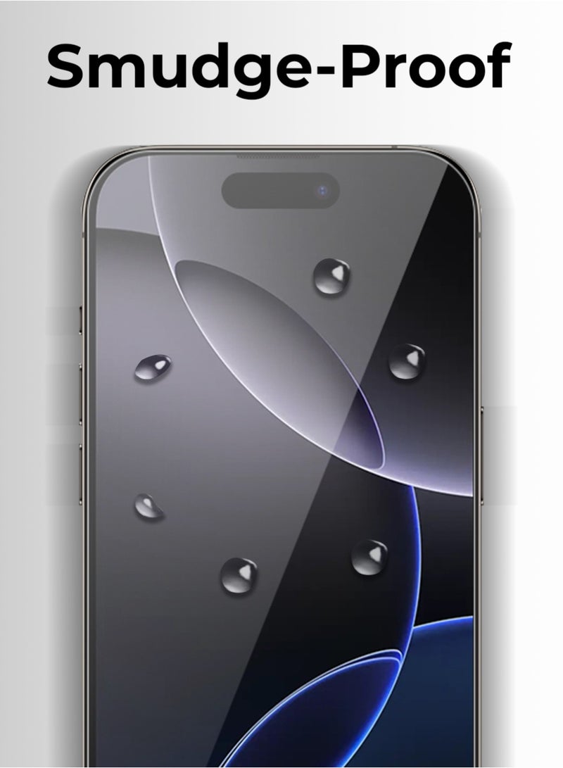 جلاسولوجي 3 pack Phone 17 Pro Max Ultra‑Clear Screen Protector 9H Tempered Glass for Maximum Clarity, Scratch‑Resistant, Anti‑Fingerprint, Bubble‑Free & Ultimate Protection Bundle - Image 5