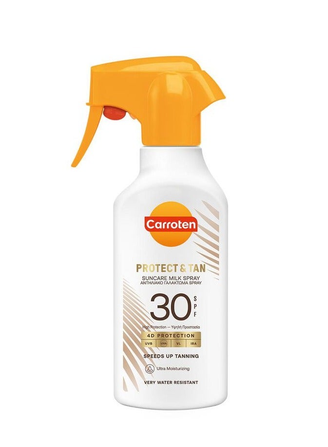 Carroten Protect & Tan Suncare Milk Spray SPF30 270ml
