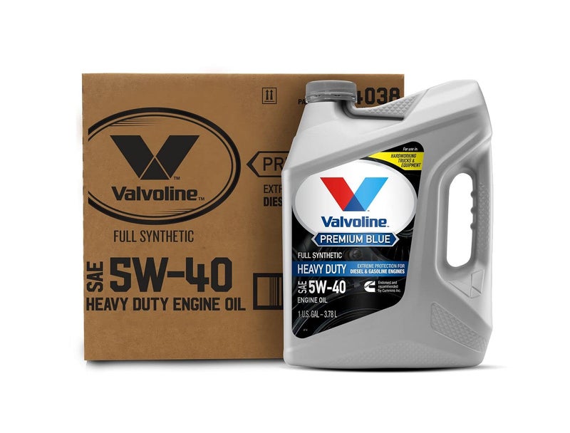 Valvoline Premium Blue Extreme SAE 5W-40 Full Synthetic Diesel Engine Oil 1 GA, Case of 3 - Image 1