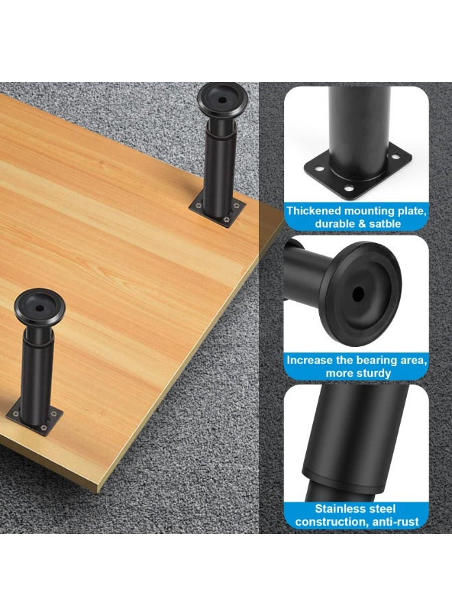 Generic Upgraded Adjustable Metal Furniture Legs, Durable Cabinet Leg Accessories for Sofa/Bed/Desk/Sofa/Table/Chair/Dressing Table, 4-Piece Set Replacement Furniture Legs - Image 4