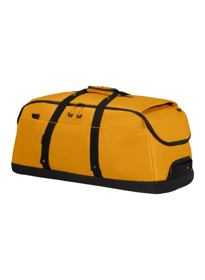 Ecodiver Duffle Bag L Yellow|Reflective Pattern|Spacious Interior|Water Repellent Material|Recyclex Material Technology - 2 Years International Warranty