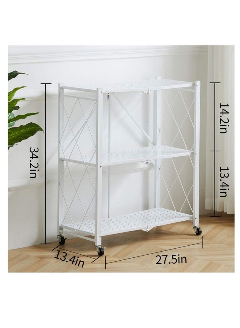 BLOOMING TIME 3 tier Kitchen Metal Rack white - Image 2