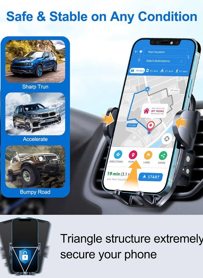 vanva for MagSafe Car Mount [ Military-Grade Protection ], Magnetic Phone Holder forDashboard/Windshield/Air Vent, Universal Cell Phone Holder Compatible with iPhone 17/16/15/14/13/12 (B) - Image 2