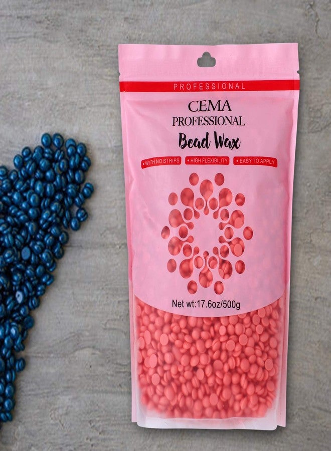 CEMA Professional Hard Wax Beads for Hair Remova | Strip-Free Microwave Wax for Face, Body, Bikini & Sensitive Skin | Easy to Apply, High Flexibility, Painless Waxing (500 Grams, Pink Wax) - Image 2