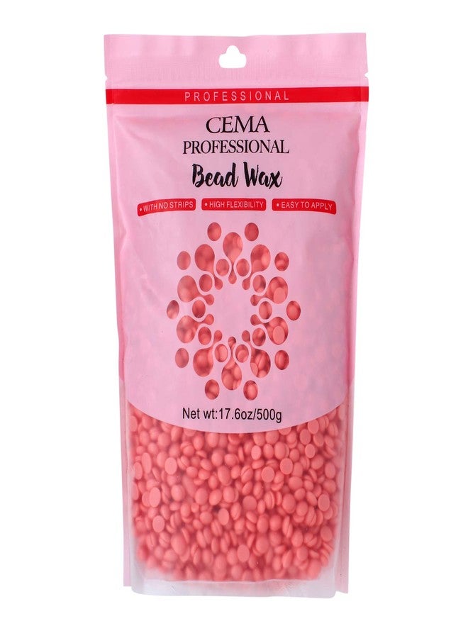 CEMA Professional Hard Wax Beads for Hair Remova | Strip-Free Microwave Wax for Face, Body, Bikini & Sensitive Skin | Easy to Apply, High Flexibility, Painless Waxing (500 Grams, Pink Wax) - Image 1