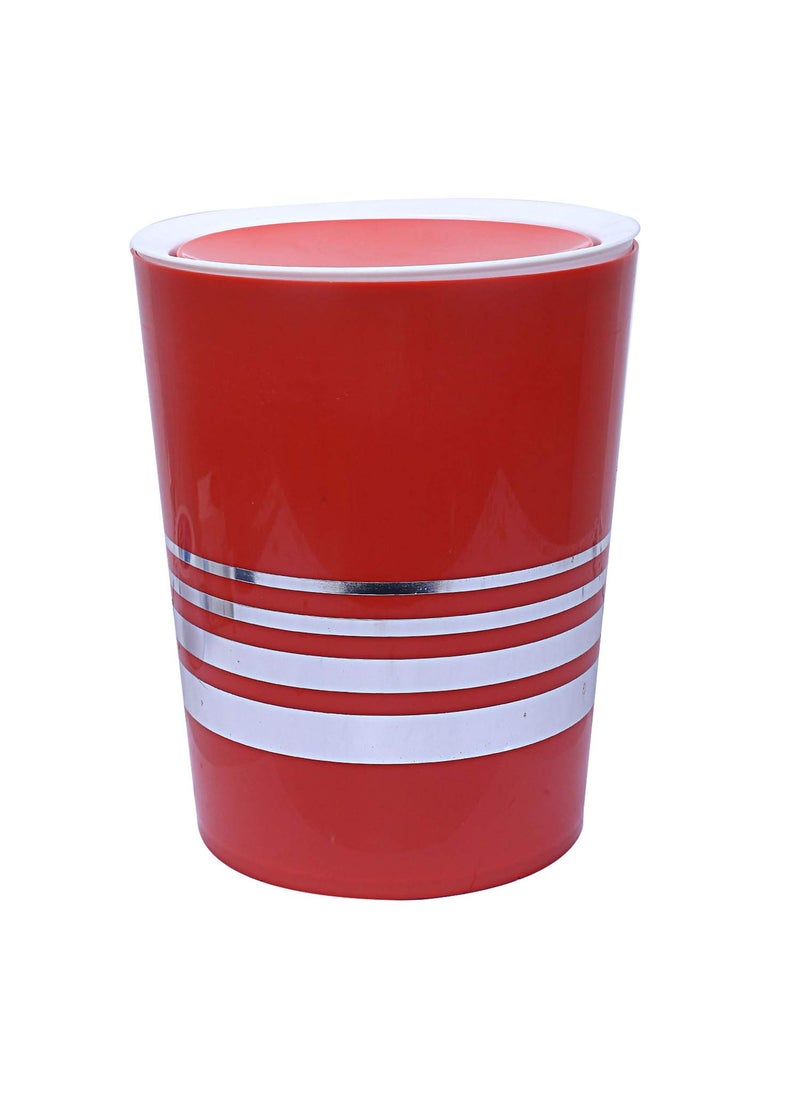 Kuber Industries Kuber Industries Plastic Swing Lid Garbage Waste Dustbin 5 Liters Red CTKTC22847  - Image 1
