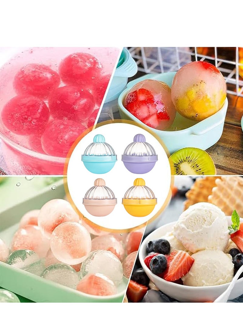 Generic - Ice Ball Maker Mold, Set of 4 New Creative Bulb Ice Molds,Candy Color Ice Spheres Ice Ball Maker Mold for ,Easy Release Ice Cube Tray for Freezer - Image 1