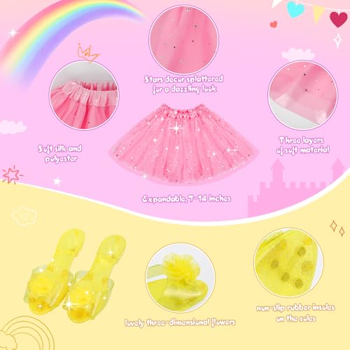 Meland Princess Dress Up for Girls - Princess Toy Gift for Toddler Kids Girl Age 3,4,5,6 Year Old for Birthday Christmas Halloween - Image 5