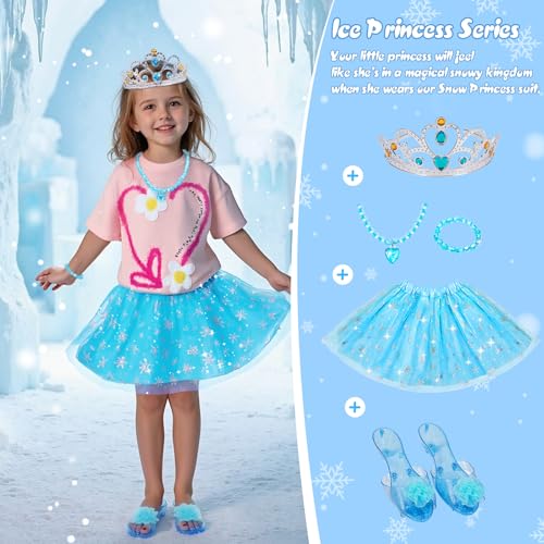 Meland Princess Dress Up for Girls - Princess Toy Gift for Toddler Kids Girl Age 3,4,5,6 Year Old for Birthday Christmas Halloween - Image 3