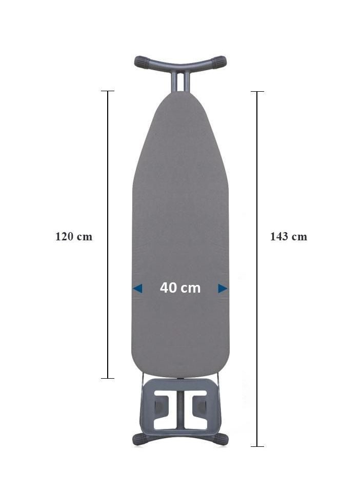 Alissa - Folding Ironing Board Ironing Table Iron Table With Adjustable Height and Space Saving Design Household Foldable Laundry Rack Lightweight With Heat Resistant Cover and Thicken Felt Pad 15 Inches 120*40cm - Image 1