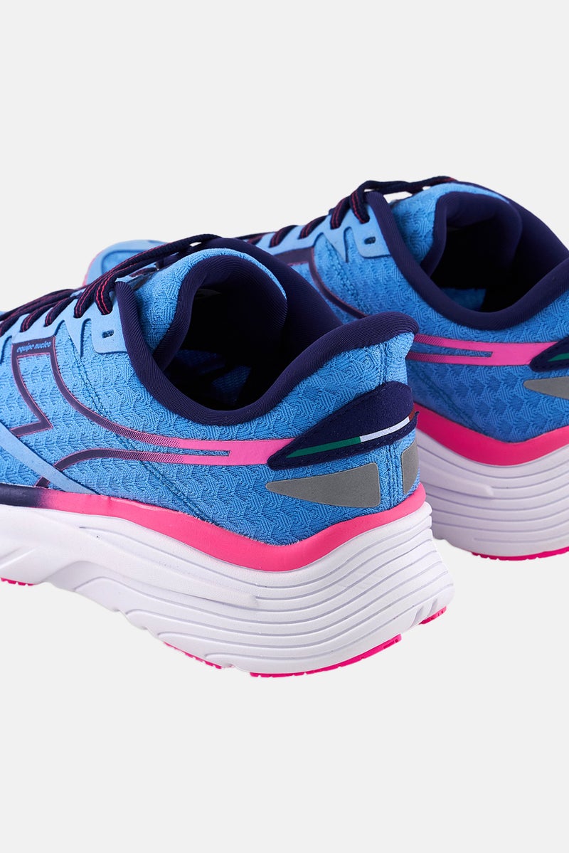 DIADORA Kids Girl Equipe Nucleo Wide Lace Up Shoes, Blue Combo - Image 2
