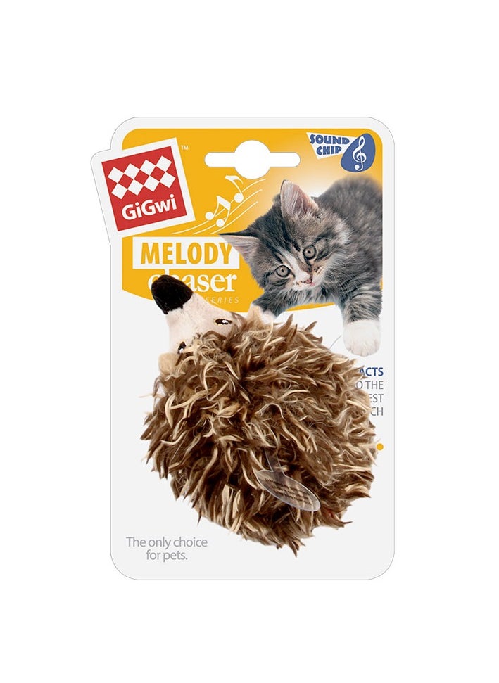 GIGWI Melody Chaser Hedgehog With  Motion Activated Sound Chip  - Image 1