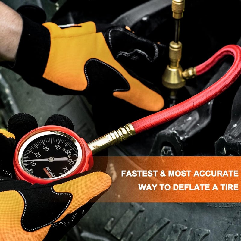 ALL-TOP 4x4 Rapid Tire Deflator Kit 0-70PSI Tire Pressure Gauge/Air Down Master/for Offroad Tire of Jeep, Truck & ATV Connectable modular - Image 4