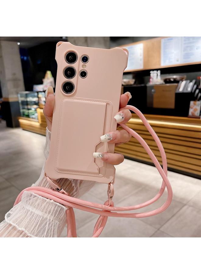 S-TOP Case For Samsung Galaxy S24 Ultra 5G Liquid TPU Card Bag Four Corner Shockproof Phone Case - Image 1