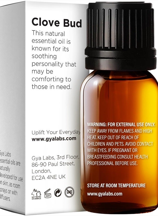 gya labs زيت القرنفل للعناية بالفم - زيت القرنفل الأساسي الطبيعي للعناية بالفم - زيت القرنفل الأساسي - زيت القرنفل للشعر والبشرة والأسنان واللثة - رائحة ترابية وتوابل - 100% طبيعي (0.34 أونصة سائلة) - Image 2