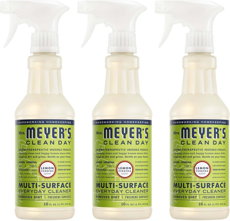 Mrs. Meyer's CLEAN DAY All-Purpose Cleaner Spray, Cruelty Free Formula, Lemon Verbena, 16 fl. oz - Pack of 3 - Image 1