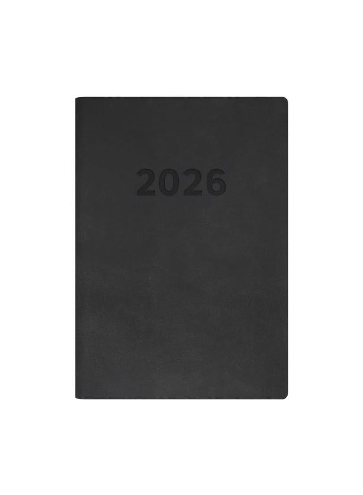 Collins - Edge Rainbow - 2026 12 Month Calendar Year Planner, Day-To-Page with 1/2 Hourly Appointments Diary, A5 Soft Cover - Charcoal (ED151.U96-26) - Image 2