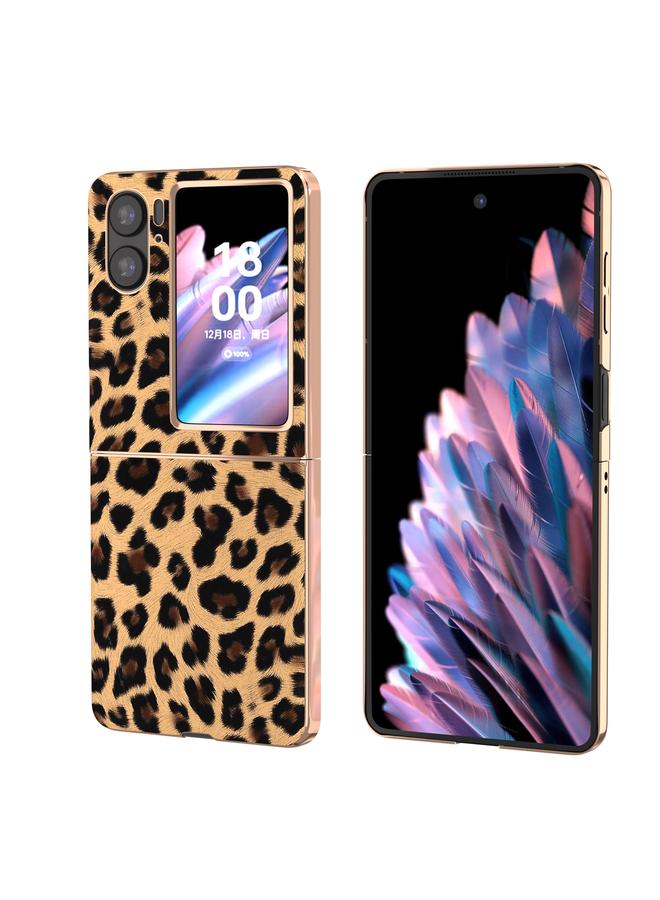 S-TOP Case For OPPO Find N2 Flip Nano Plating Leopard Texture Phone Case - Image 1