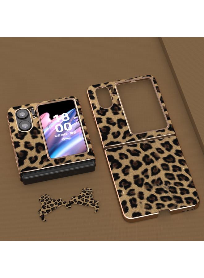 S-TOP Case For OPPO Find N2 Flip Nano Plating Leopard Texture Phone Case - Image 3